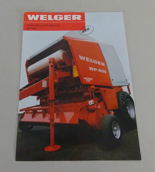 Prospektblatt / Broschüre Welger Höchstdruck-Rollpresse RP 400 Stand 11/1993