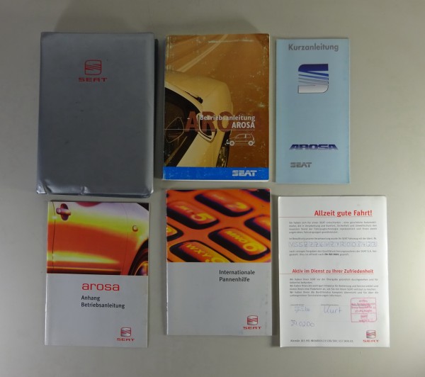 Bordmappe + Betriebsanleitung Seat Arosa Stand 12/1998