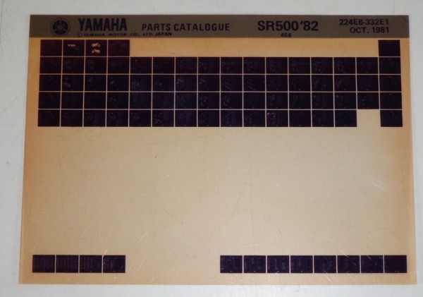 Microfich Parts Catalogue / Ersatzteilkatalog Yamaha SR 500 '82 Stand 10/81