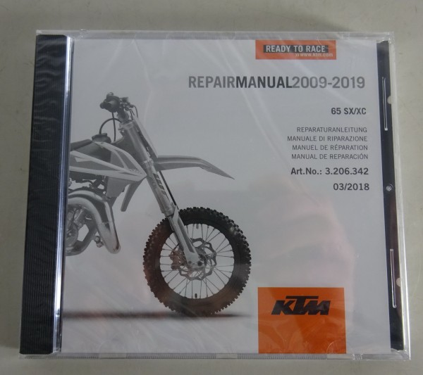 Werkstatthandbuch / Workshop Manual KTM 65 SX / XC Bj 2009 - 2019 Stand 03/2018