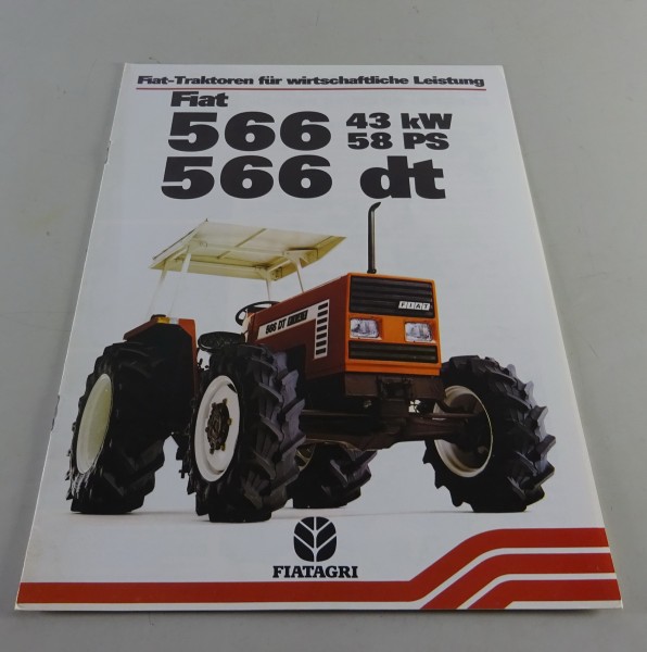 Prospekt / Broschüre Fiat - Traktoren Serie 566 / 566 DT - 43 kW / 58 PS
