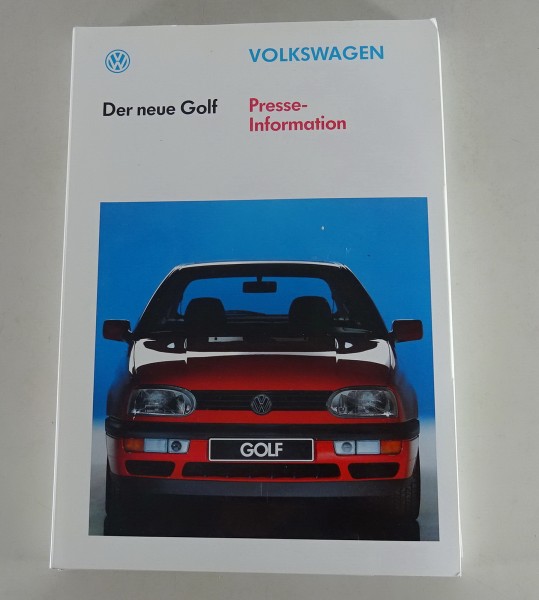 Pressemappe VW Golf 3 / III von 08/1991