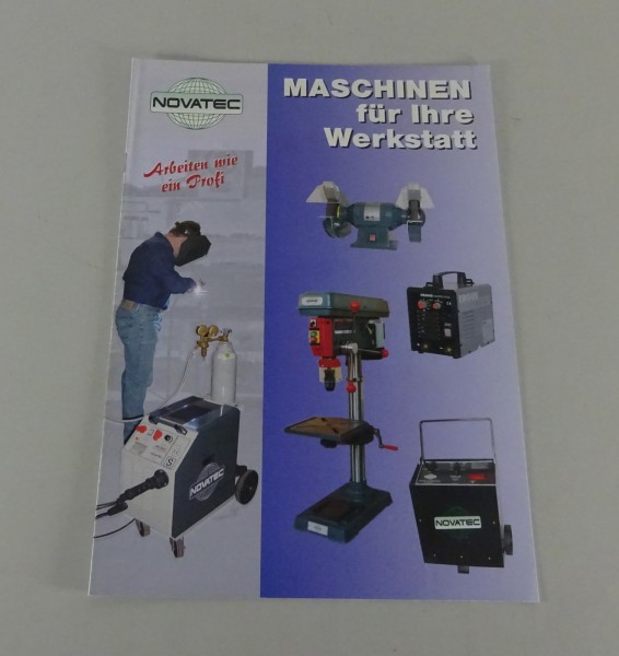 Prospekt / Broschüre Novatec Werkstatt-Maschinen Programm