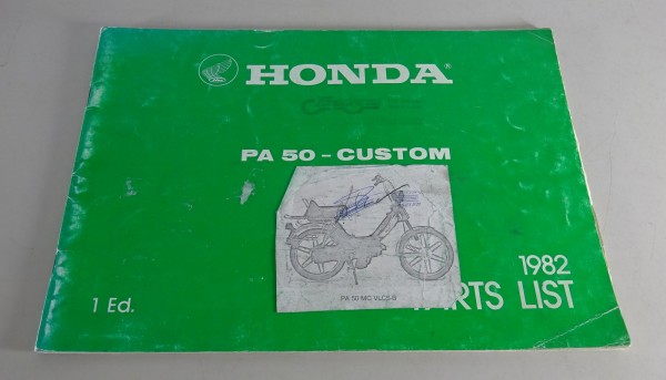 Teilekatalog / Ersatzteilliste / Parts List Honda PA 50 Mofa Stand 1982