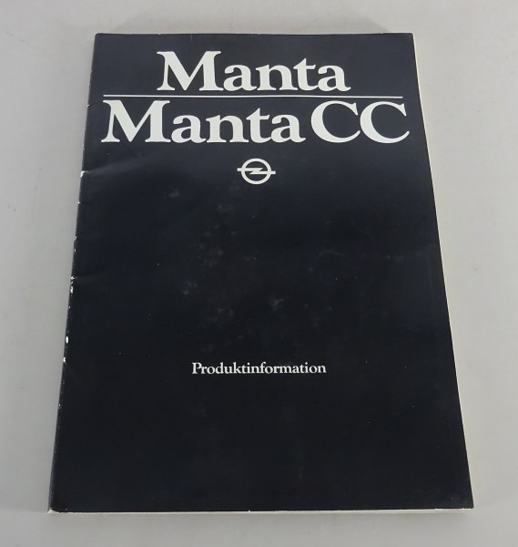 Produktinformation / interner Händlerprospekt Opel Manta B + CC Stand 08/1978