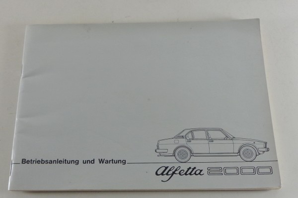 Betriebsanleitung Alfa Romeo Alfetta 2000 von 05/1974