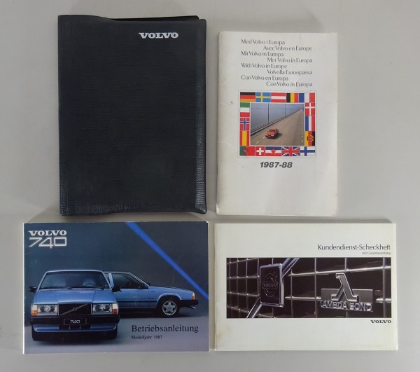 Bordmappe + Betriebsanleitung / Handbuch Volvo 740 Modelljahr 1987 Stand 07/1986