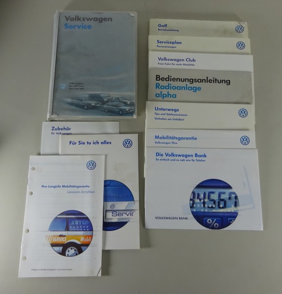 Bordmappe + Betriebsanleitung VW Golf 3/III Stand 07/1996
