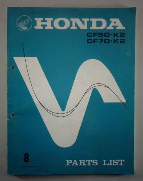 Parts List Honda Chaly CF 50 K2 / CF 70 K2 Stand 1979