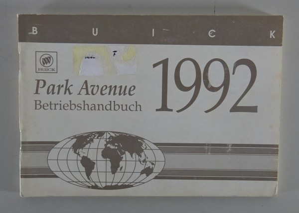 Betriebsanleitung / Handbuch Buick Park Avenue von 1992 auf deutsch