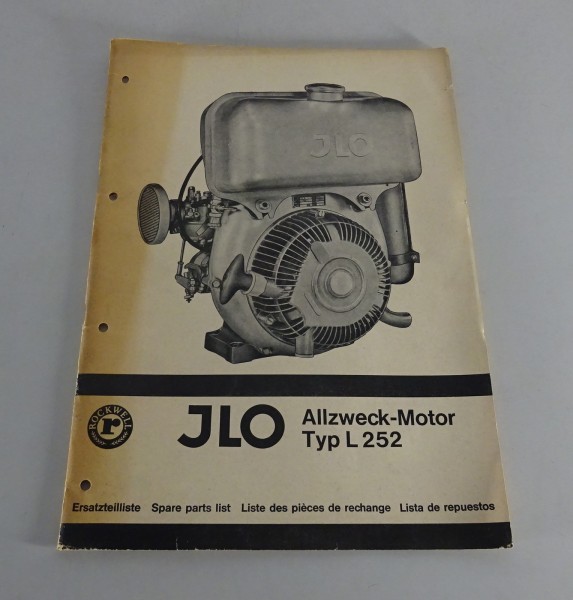 Teilekatalog / Ersatzteilliste ILO / JLO Allzweck-Motor L 252 Stand 02/1967