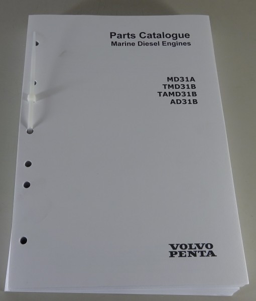 Parts Catalog/Ersatzteilliste Volvo Penta MD31A / TMD31B / TAMD31B / AD31B 08/09
