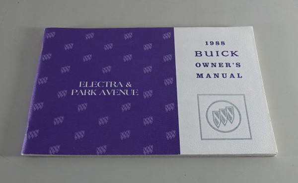 Owner´s Manual / Handbook Buick Electra & Park Avenue Stand 1988
