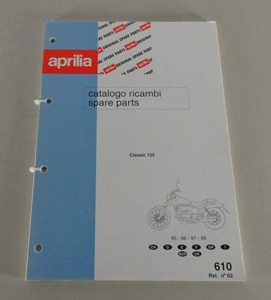 Spare Parts Catalog / Catalogo ricambi Aprilia Classic 125 from 1995 - 1998