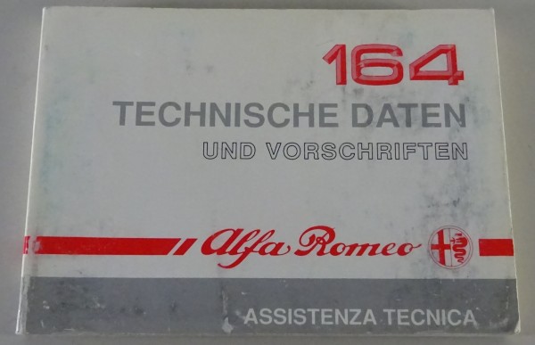 Tabellenbuch / Technische Daten Alfa Romeo 164 2.0 T.Spark / usw. Stand 04/1990