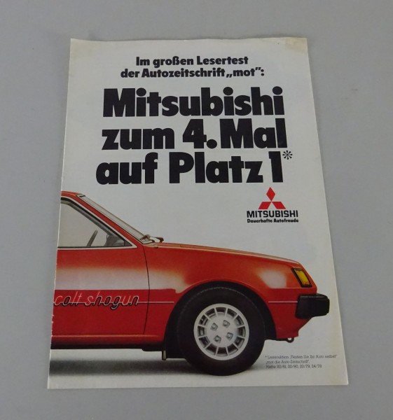 Prospekt / Broschüre Mitsubishi Colt / Lancer / Galant / Sapporo / L300