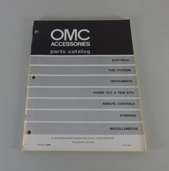 Zubehör-Katalog / Teilekatalog OMC Accessories von 1979