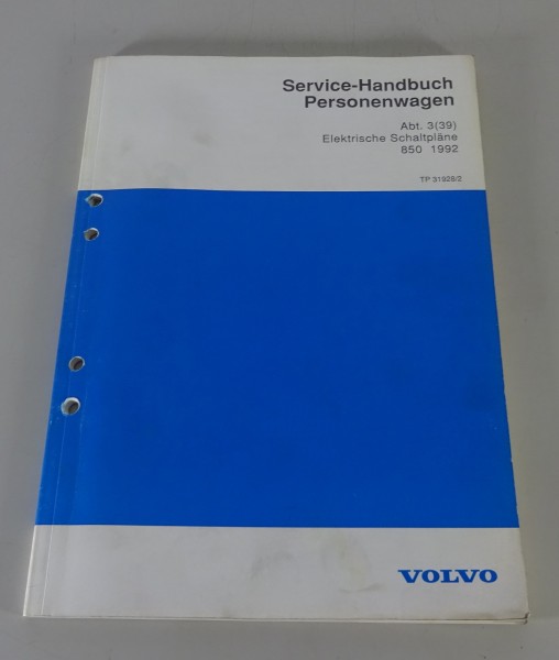 Werkstatthandbuch Elektrik / Elektrische Schaltpläne Volvo 850 Baujahr 1992