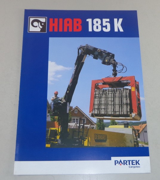 Prospekt / Broschüre Hiab Baustoffkran 185 K Stand 04/2000