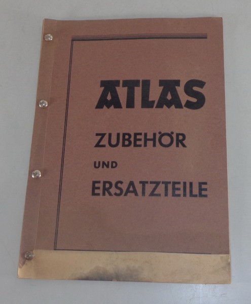 Teilekatalog Zubehör und Ersatzteile Atlas von 1949