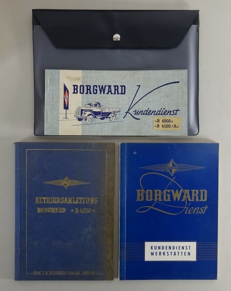 Bordmappe + Betriebsanleitung / Handbuch Borgward B 4500 LKW Stand 07/1955
