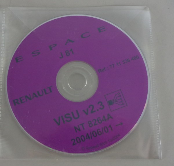 Elektrische Schaltpläne auf CD Renault Espace J81 Modelljahr ab 06/2004