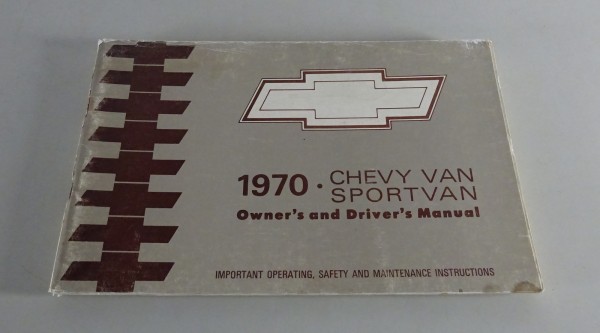 Owner´s Manual / Handbook Chevrolet Van & Sportvan Stand 1970