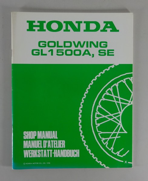 Werkstatthandbuch Ergänzung Workshop Manual Supplement Honda GL 1500A SE 1998