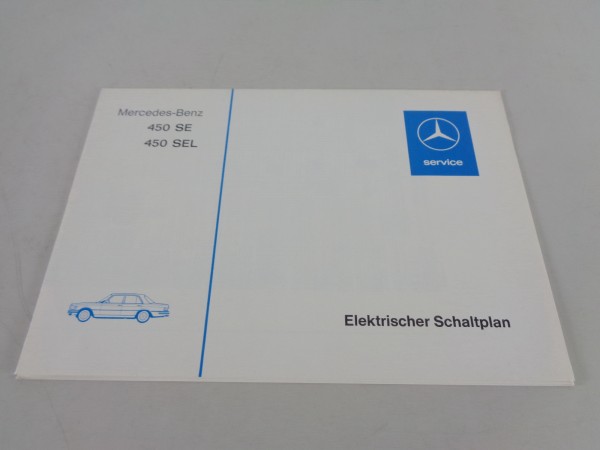 Elektrischer Schaltplan Mercedes W116 450 SE / SEL Einspritzer Stand 02/1974