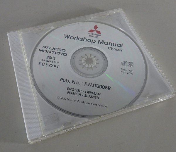 Werkstatthandbuch auf CD Mitsubishi Pajero Montero Baujahr 2001 von 03/2000