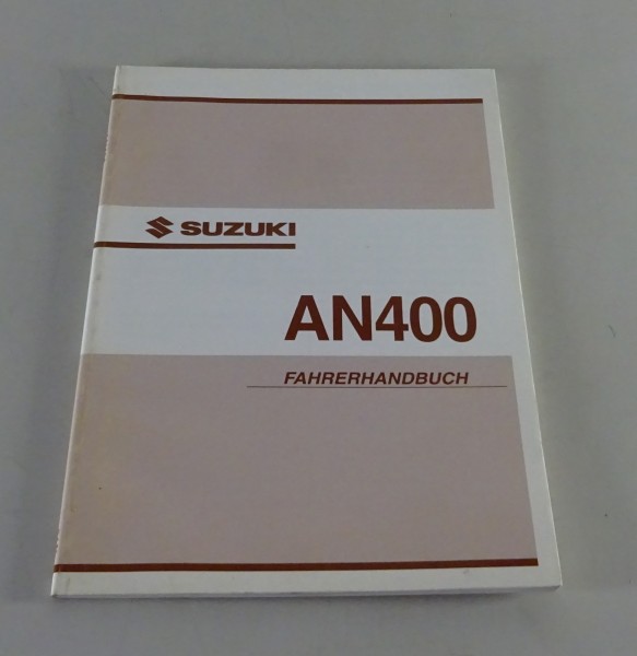 Betriebsanleitung / Handbuch Suzuki AN 400 Burgman von 09/2002