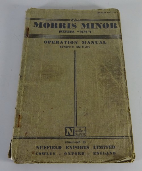 Owner´s Manual / Handbook Morris Minor MM from 07/1952
