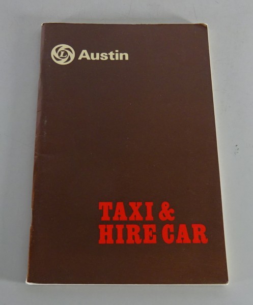 Owner´s Manual / Handbook Austin Taxi + Hire Car FX4 + FX4D from 01/1976
