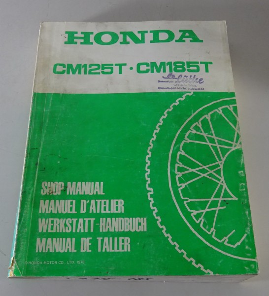 Werkstatthandbuch Honda CM 125 T, CM 185 T, Stand 1978