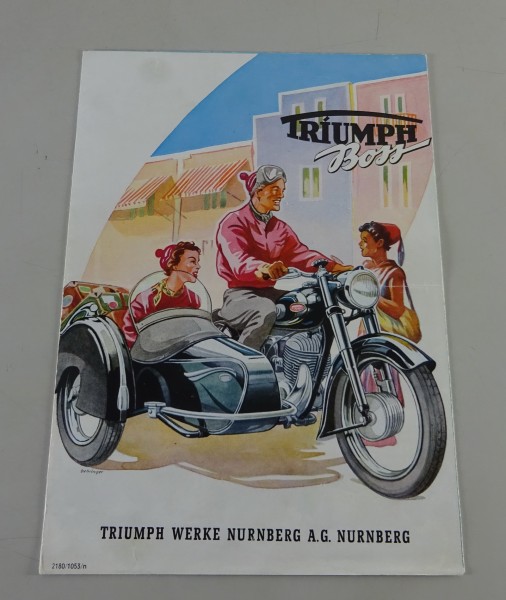 Prospekt / Broschüre Triumph TWN Boss 16PS Stand 10/1953 - original