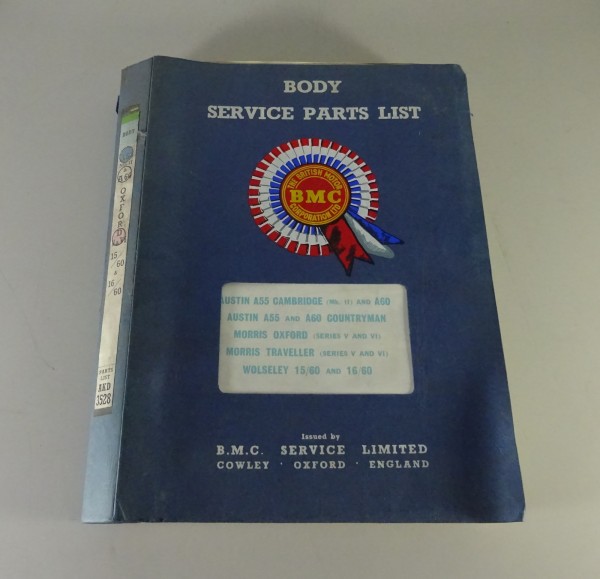 Teilekatalog / Spare Parts List BMC Austin / Morris / Wolseley Body Stand 1965