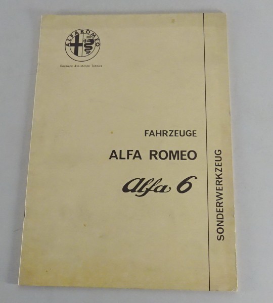 Spezialwerkzeug Katalog Alfa Romeo 6 / Sei von 11/1979