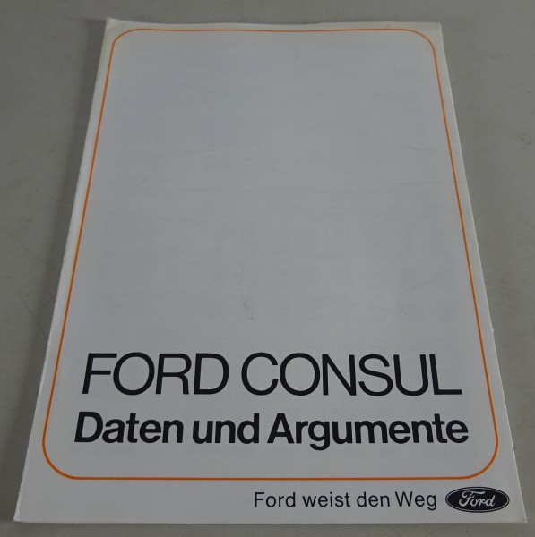 Broschüre / Datenblatt Ford Consul Daten und Argumente