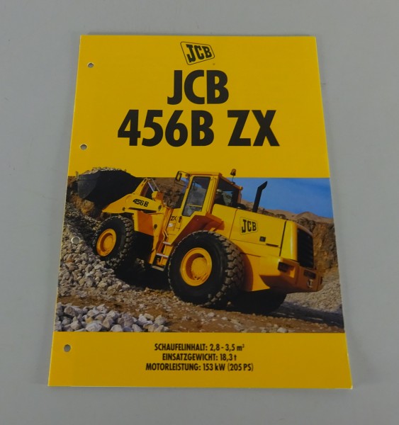 Prospekt / Broschüre JCB Radlader 456B ZX Stand 07/1997