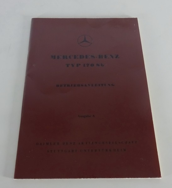Betriebsanleitung / Handbuch Mercedes Benz 170 Sb W136 von 05/1953