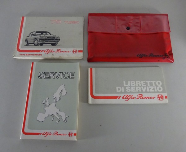 Cartella integrata + Uso e manutenzione Alfa Romeo 75 Turbo edition 09/1988