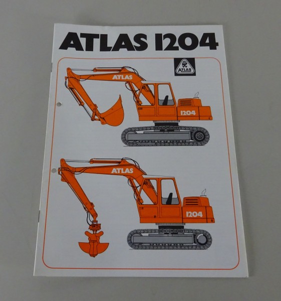 Prospekt / Broschüre Atlas Raupenbagger 1204 Stand 08/1985