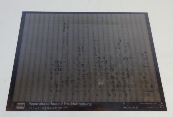 Werkstatthandbuch auf Microfich VW Käfer, 1500+1600, Bus T2 | Frischluftheizung