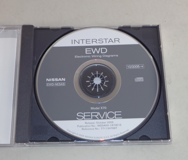 Werkstatthandbuch auf CD Nissan Interstar X70 Elektrik Schaltpläne ab 10/2005
