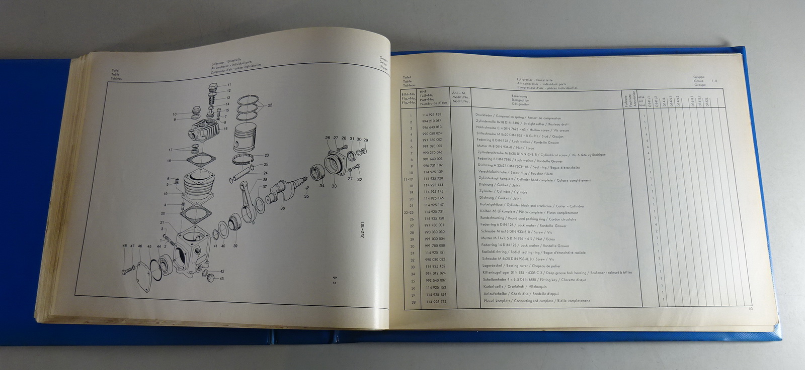 Teilekatalog Hanomag D 141l D142l1 D142l2 O141l1 O141l2 Motor Stand 01 1972 Pk Buch