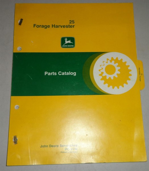 Teilekatalog / Parts Catalog John Deere Forage Harvester / Häcksler 25 - 06/1978