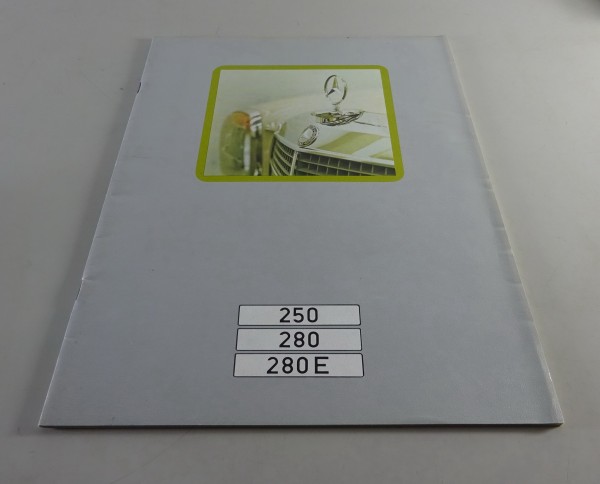 Faltprospekt / Prospekt Mercedes-Benz /8 W115 - 250 / 280 / 280 E Stand 08/1972