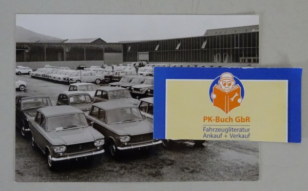 Pressefoto Fiat 1300 / 1500 auf dem Werksgelände ca. 1961/62
