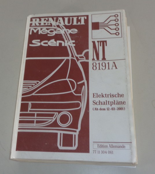 Werkstatthandbuch elektrische Schaltpläne Renault Megane Scenic von 3/2001