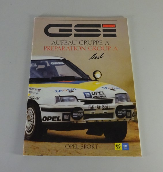 Werkstatthandbuch Opel Kadett E GSi Ralley Gruppe A Aufbau von 03/1987